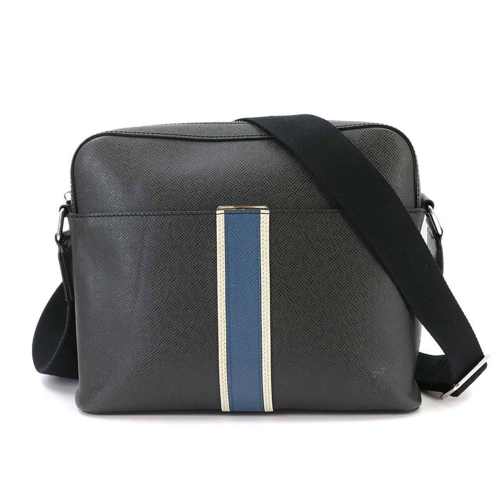 Louis Vuitton Taiga Anton PM Shoulder Handbag, Leather, Ardoise, M34411